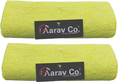 AARAV CO. Microfiber Vehicle Washing  Cloth(Pack Of 2, 350 GSM)