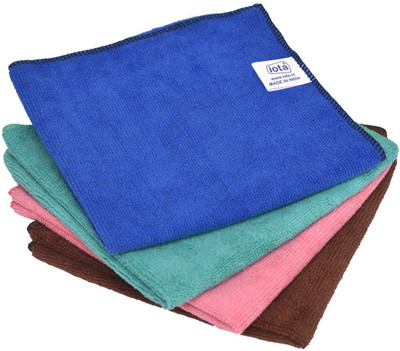 IOTA Microfiber Vehicle Washing  Cloth(Pack Of 4)