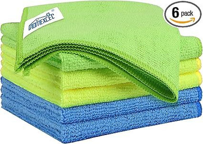 HOMEXCEL Microfiber Vehicle Washing  Duster(Pack Of 6, 250 GSM)