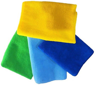 Hitvik Microfiber Vehicle Washing  Cloth(Pack Of 4, 300 GSM)