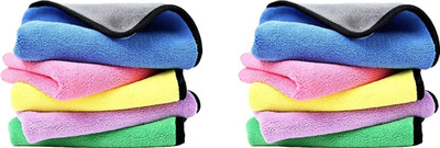 N G Products Microfiber Vehicle Washing  Cloth(Pack Of 10, 600 GSM)