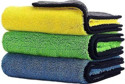 Raga Plus Microfiber Vehicle Washing  Cloth(Pack Of 5, 500 GSM)