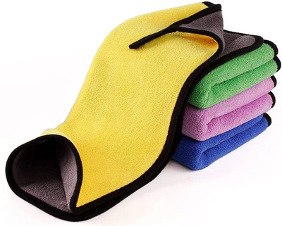 Neekshaa Microfiber Vehicle Washing  Cloth(Pack Of 4, 800 GSM)