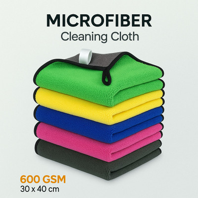 Swachh Guru Microfiber Vehicle Washing  Cloth(Pack Of 2, 600 GSM)