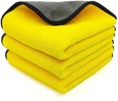 Value Life Microfiber Vehicle Washing  Cloth(Pack Of 3, 500 GSM)