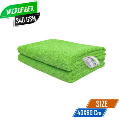 SOFTSPUN Microfiber Vehicle Washing  Cloth(Pack Of 2, 340 GSM)