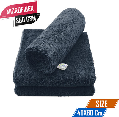 SOFTSPUN Microfiber Vehicle Washing  Cloth(Pack Of 3, 380 GSM)