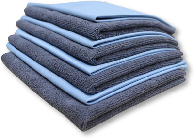 MANMACHINE Cotton Vehicle Washing Cloth(Pack Of 8, 350 GSM)