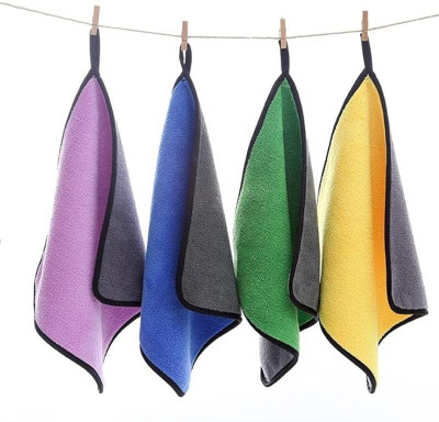 PITRADEV Microfiber Vehicle Washing  Cloth(Pack Of 4, 800 GSM)