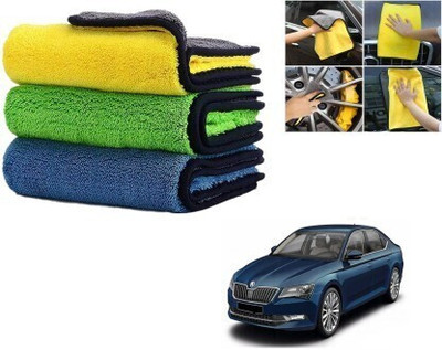 SJK Multi-Purpose Super Absorbent Microfiber cloth for Home MCt30x3.380(PACK OF 4) Wet and Dry Microfiber Cleaning Cloth(4 Units)