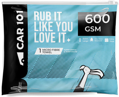 CAR101 Microfiber Vehicle Washing  Cloth(Pack Of 2, 600 GSM)