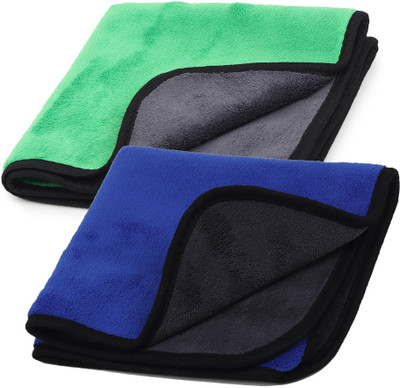 CRAZY GEARS Microfiber Vehicle Washing  Cloth(Pack Of 8, 800 GSM)