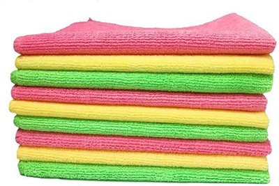 Hitvik Microfiber Vehicle Washing  Cloth(Pack Of 9, 300 GSM)