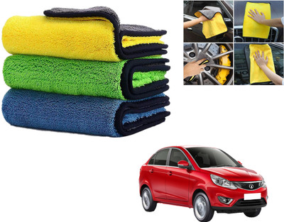 ROYAL AUTO MART Microfiber Vehicle Washing  Cloth(Pack Of 3, 800 GSM)