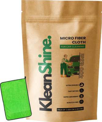 KleanShine Microfiber Vehicle Washing  Cloth(Pack Of 1, 400 GSM)