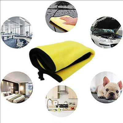 Dreamshop Pack of 6 Lint Free Dual Sided Vehicle, Glass & floor Cleaning Cloth US2.136 Wet and Dry Microfiber Cleaning Cloth(6 Units)
