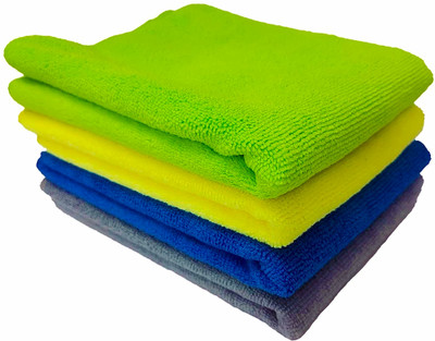 AUTO PEARL Microfiber Vehicle Washing  Cloth(Pack Of 4, 800 GSM)