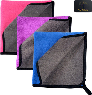 yarnova Microfiber Vehicle Washing  Cloth(Pack Of 3, 500 GSM)