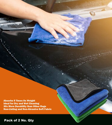 WASEF Fabric Vehicle Washing  Cloth(Pack Of 2, 300 GSM)