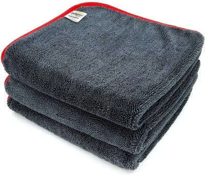 SOFTSPUN Microfiber Vehicle Washing  Cloth(Pack Of 3, 600 GSM)