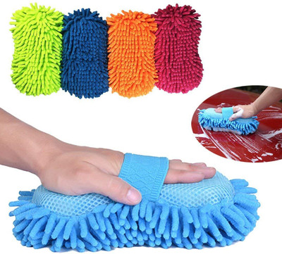 Krunal Enterprise Cotton, Microfiber Vehicle Washing  Sponge(Pack Of 1)