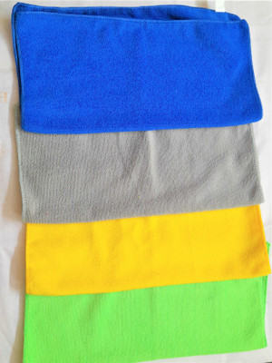 rdassociates Polyester Vehicle Washing  Cloth(Pack Of 4, 350 GSM)