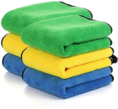 aksmit Microfiber Vehicle Washing  Cloth(Pack Of 6, 800 GSM)