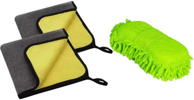 WINKCART Microfiber, Cotton Vehicle Washing  Sponge(Pack Of 3, 600 GSM)