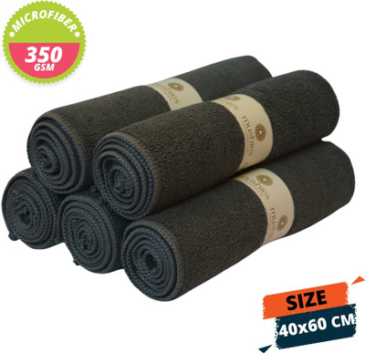 MUSHIES Microfiber Vehicle Washing  Cloth(Pack Of 5, 350 GSM)