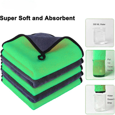 CRYSTALFRESH Microfiber Vehicle Washing  Cloth(Pack Of 5, 400 GSM)