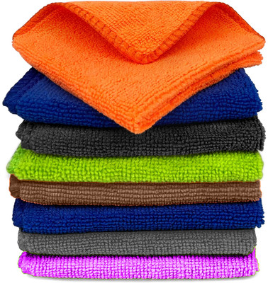 ABlue Clipper Microfiber Vehicle Washing  Cloth(Pack Of 10, 270 GSM)