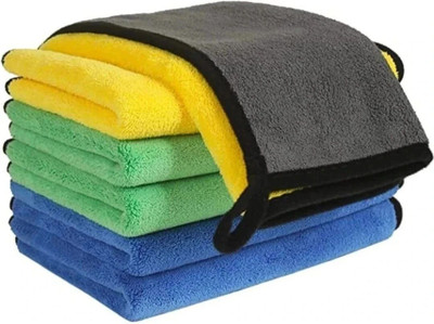 Sheen Microfiber Vehicle Washing  Cloth(Pack Of 6, 800 GSM)