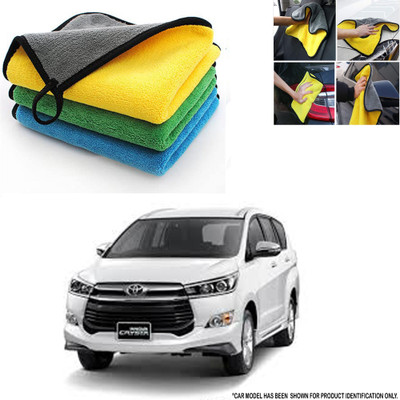 ROYAL AUTO MART Microfiber Vehicle Washing  Cloth(Pack Of 3, 500 GSM)