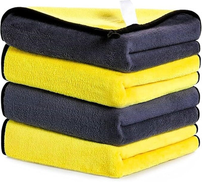 7STYLES Microfiber Vehicle Washing  Cloth(Pack Of 4, 800 GSM)