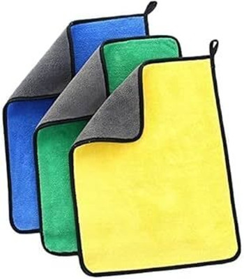 SMARTLOOKS Microfiber Vehicle Washing  Cloth(Pack Of 3, 600 GSM)