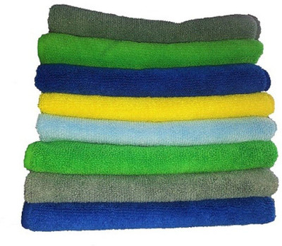 Hitvik Microfiber Vehicle Washing  Cloth(Pack Of 8, 300 GSM)