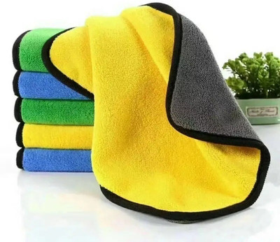 PROGIENCE Microfiber Vehicle Washing  Cloth(Pack Of 6, 800 GSM)