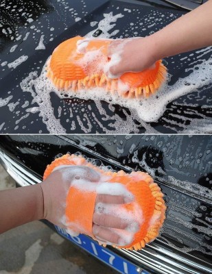 QNJL Microfiber Vehicle Washing  Sponge(Pack Of 1)