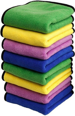 Neekshaa Microfiber Vehicle Washing  Cloth(Pack Of 8, 800 GSM)