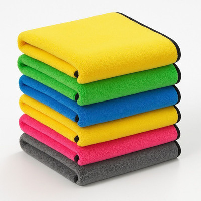 AUTOSITE Microfiber Vehicle Washing  Cloth(Pack Of 6, 800 GSM)