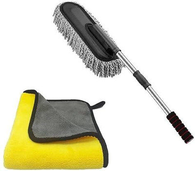 Clivemont Microfiber, Plastic Vehicle Washing  Cloth(Pack Of 2)