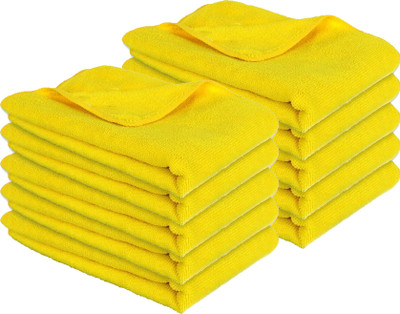 SSUCA Microfiber Vehicle Washing  Cloth(Pack Of 10, 340 GSM)