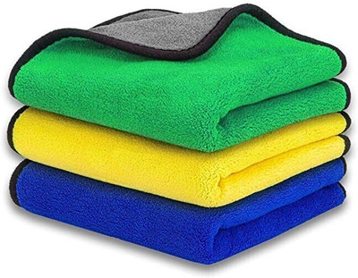CARE AUTO PARTS Microfiber Vehicle Washing  Cloth(Pack Of 3, 600 GSM)