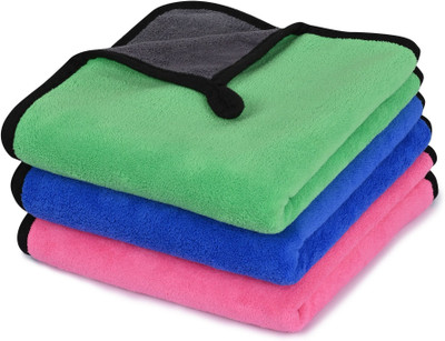 DriveXpert Microfiber Vehicle Washing  Cloth(Pack Of 5, 600 GSM)