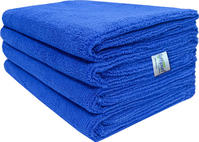 SOFTSPUN Microfiber Vehicle Washing  Cloth(Pack Of 4, 340 GSM)
