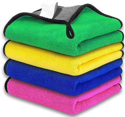 Bluejack Microfiber Vehicle Washing  Cloth(Pack Of 4, 600 GSM)