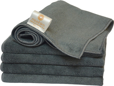 MUSHIES Microfiber Vehicle Washing  Cloth(Pack Of 5, 340 GSM)