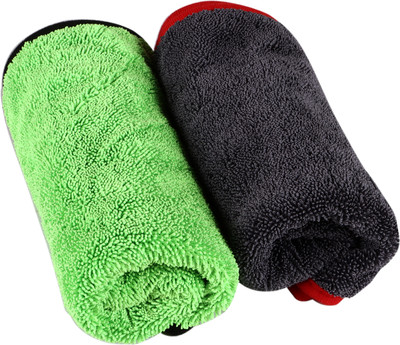 MOCKHE Microfiber Vehicle Washing  Cloth(Pack Of 2, 600 GSM)