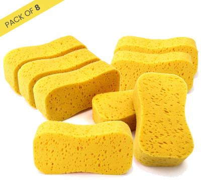 Carsaaz Polyurethane Vehicle Washing  Sponge(Pack Of 8)