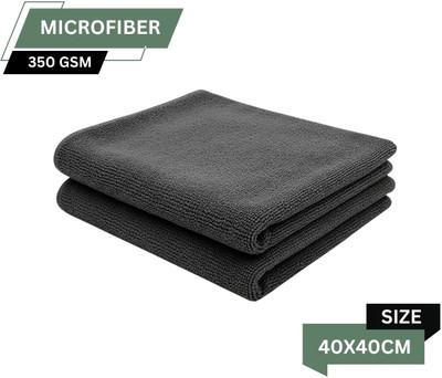 HOMNIX Microfiber Cleaning Towel Cloth 40x40cms 350 GSM Highly Absorbent Dust Lint Free Wet and Dry Microfiber Cleaning Cloth(2 Units)